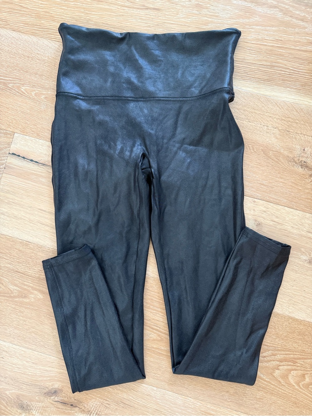 SPANX Black Faux Leather Leggings